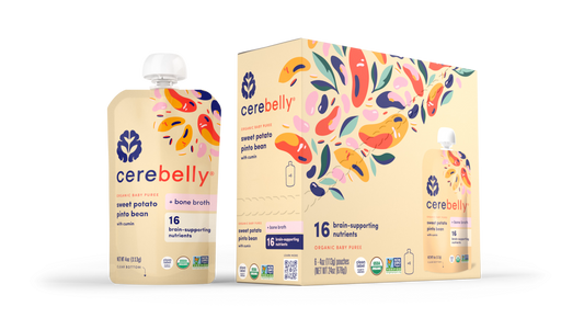 Cerebelly Organic Baby Food Pouches Sweet Potato Chicken Broth (pack of 6)