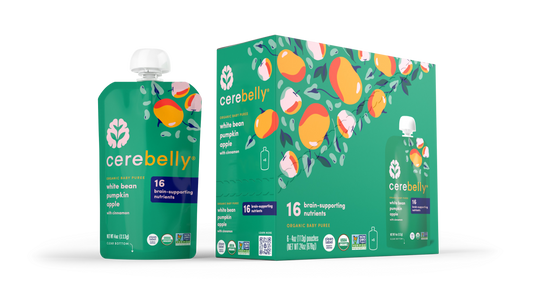 Cerebelly Organic Baby Food Pouches White Bean Pumpkin Apple (pack of 6)