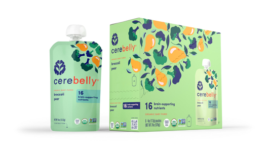 Cerebelly Organic Baby Food Pouches Broccoli Pear (pack of 6)