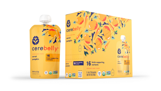 Cerebelly Organic Baby Food Pouches Carrot Pumpkin (pack of 6)