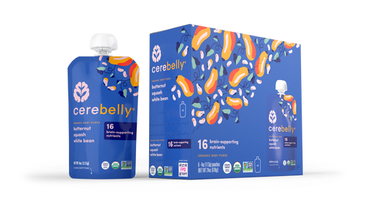 Cerebelly Organic Baby Food Pouches Butternut Squash White Bean (pack of 6)