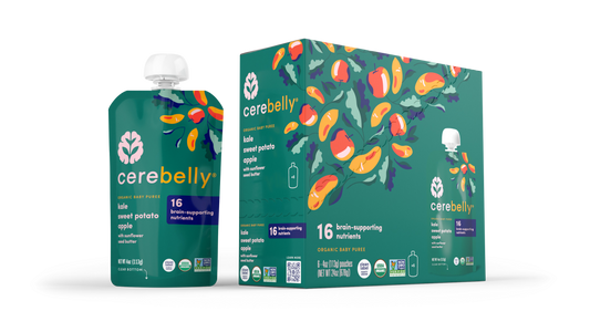 Cerebelly Organic Baby Food Pouches Kale Sweet Potato Apple (pack of 6)